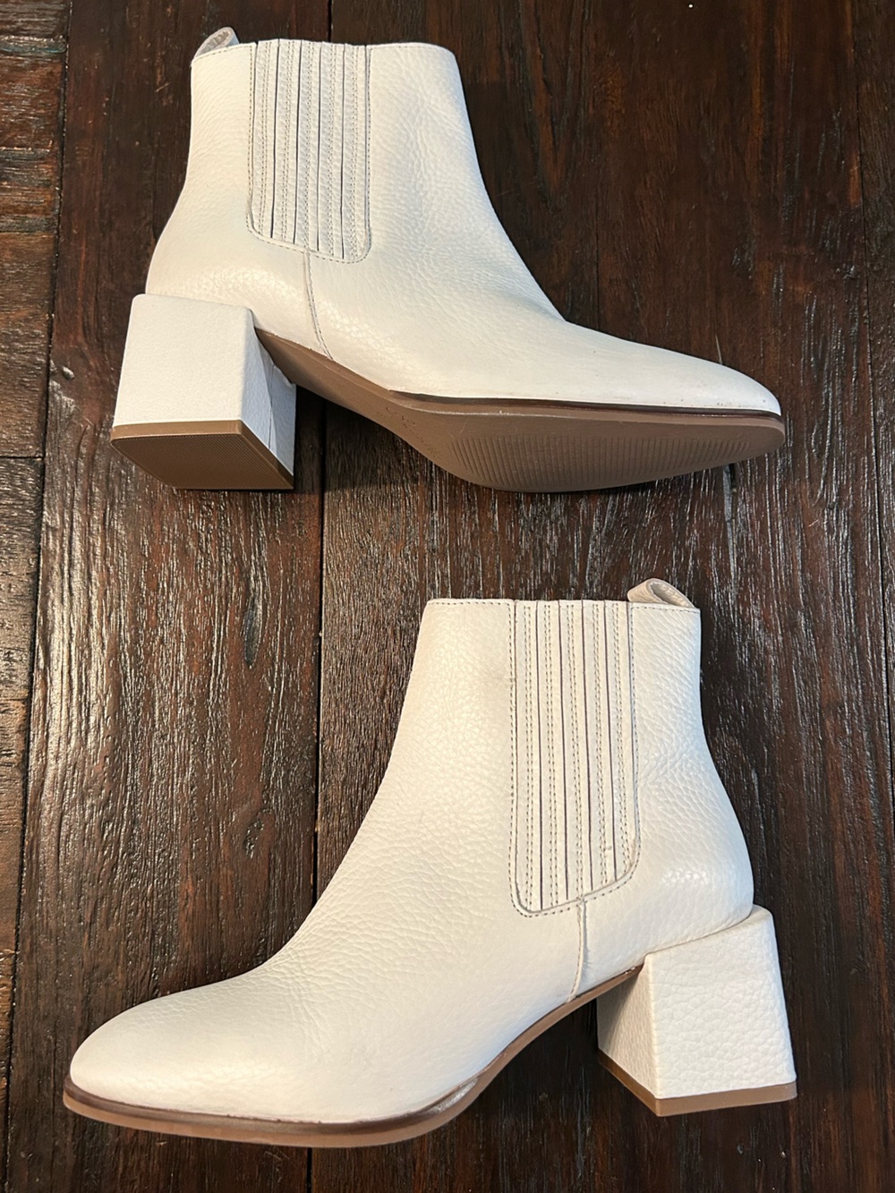 Seychelles Exit Strategy White Leather Ankle Booties - Size 6 - Picture 7 of 7